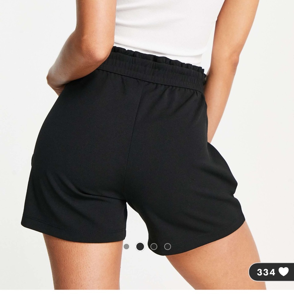 ASOS JDY Paperbag Waist Black Shorts - Picture 6 of 8